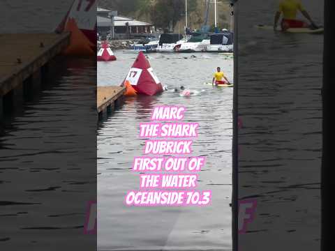 Marc “The Shark” Dubrick FIRST Out of the Water @ironmantriathlon Oceanside #triathlete